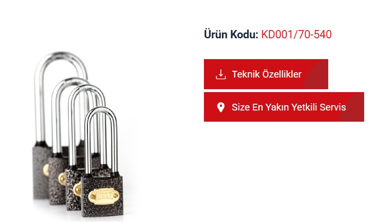 ASMA KILIT 40 MM GRI UZUN MIL KALE KILIT